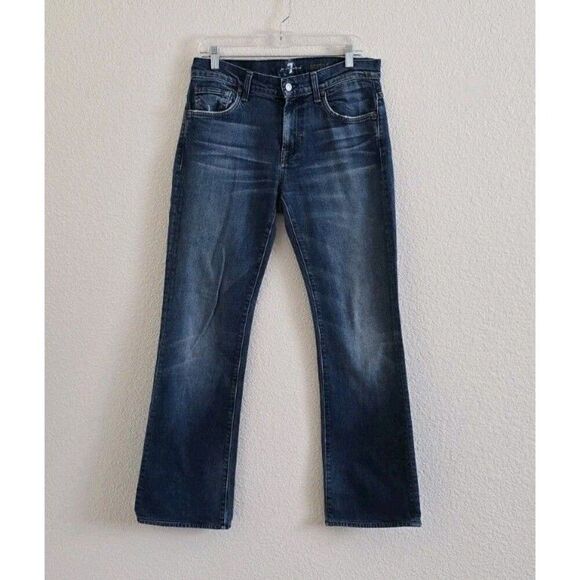 7 For All Mankind Original Fit Bootcut Med Wash Jeans USA Made Size 32 - Picture 1 of 10